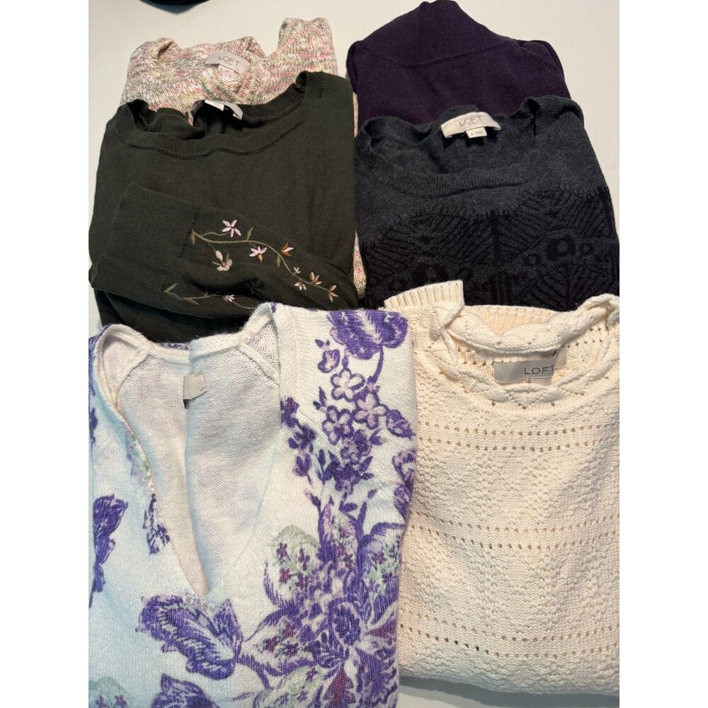 Bundle (6) Loft Cozy Knit Sweaters
